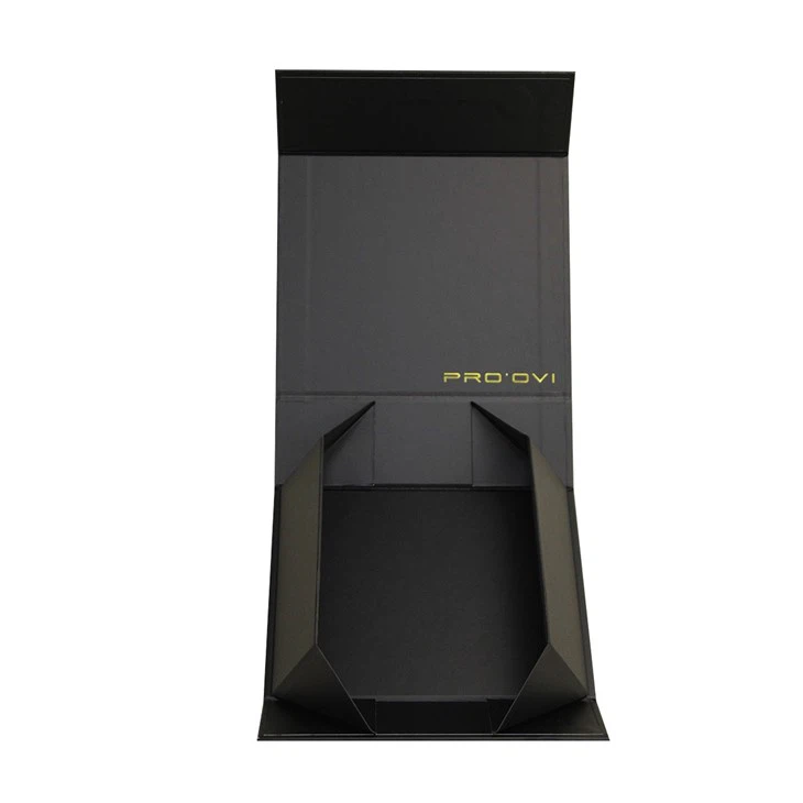 Black Rigid Paper Foldable Box
