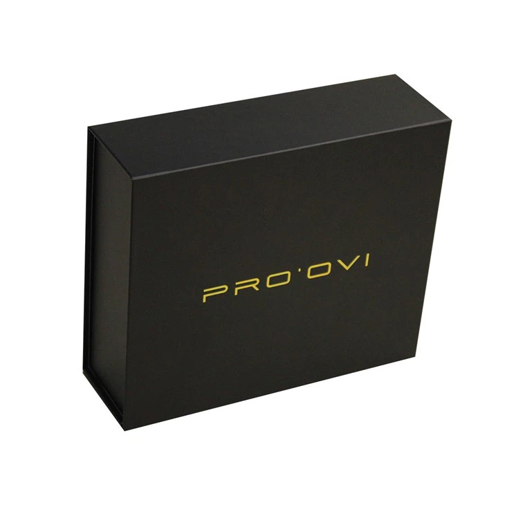 Black Rigid Paper Foldable Box
