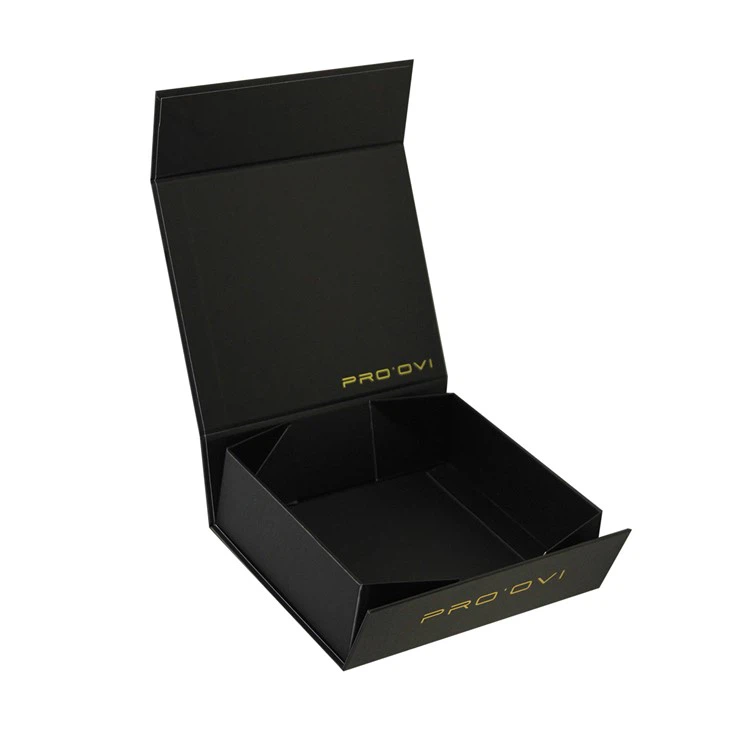 Black rigid paper foldable box a awm bawk.