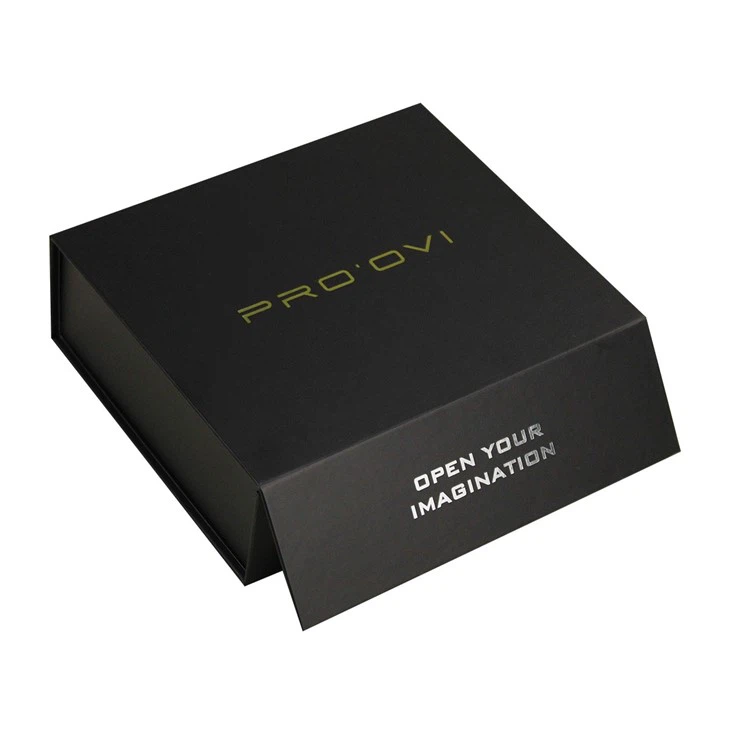 Black Rigid Paper Foldable Box