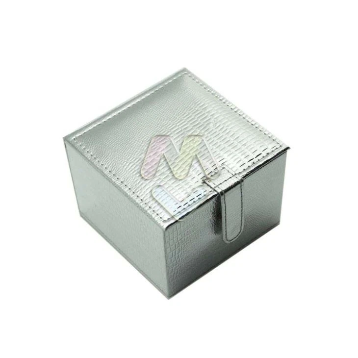 Silver Watch Box PU savun watch box belt button khar a awm bawk.